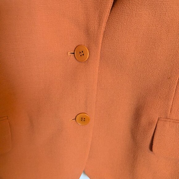VERY RARE 80s USA MADE CALVIN KLEIN SUIT | 8 | EVC | Texas Longhorn Orange - Picture 4 of 16